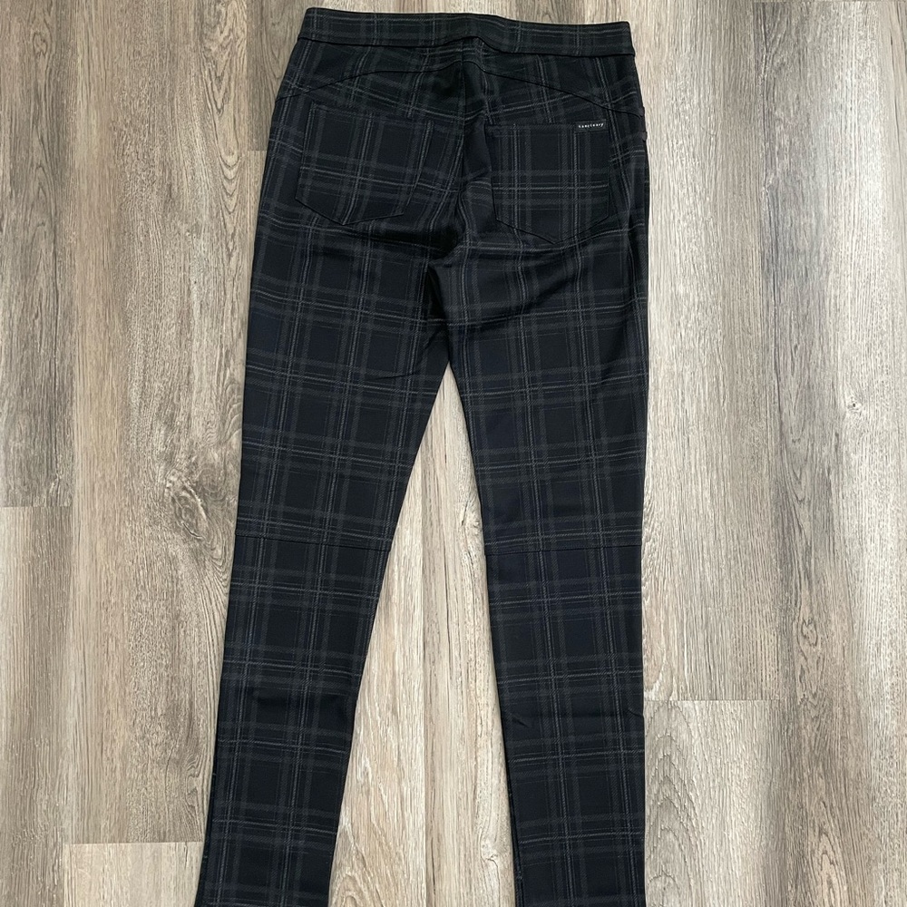 Sanctuary Plaid Leggings Black Grey Women’s Small Stretch Pants - Picture 3 of 8